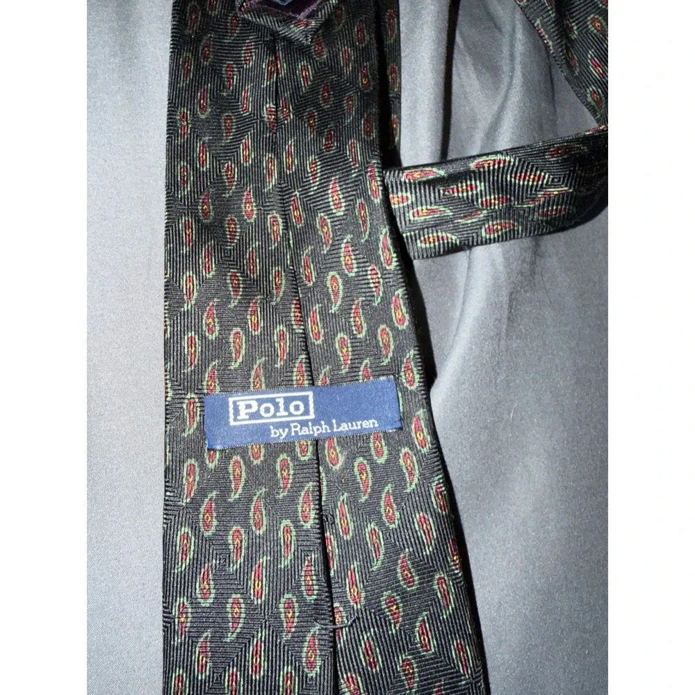 Mens Silk Tie Lot 8pc Polo Ralph Lauren Tommy Hilfiger Paisley Plaid Geometric